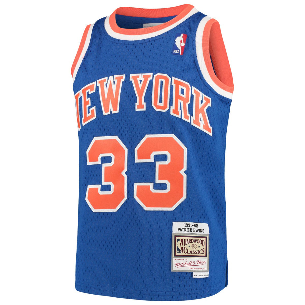 Patrick Ewing New York Knicks Youth Hardwood Classics Swingman Throwback Jersey Blue | Mitchell & Ness for sale