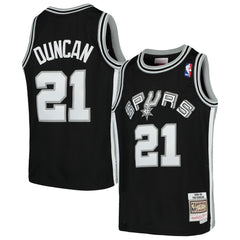 Tim Duncan San Antonio Spurs Youth Swingman Throwback Jersey Black | Mitchell & Ness Near Me