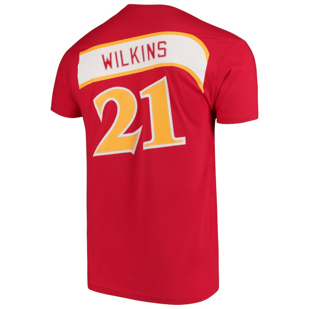 Dominique Wilkins Atlanta Hawks Hardwood Classics Team Name & Number T-Shirt Red | Mitchell & Ness online