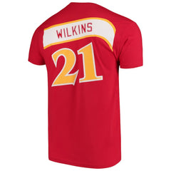 Dominique Wilkins Atlanta Hawks Hardwood Classics Team Name & Number T-Shirt Red | Mitchell & Ness online