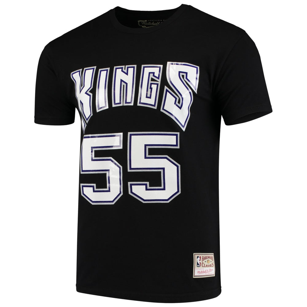 Jason Williams Sacramento Kings Hardwood Classics Team Name & Number T-Shirt Black | Mitchell & Ness