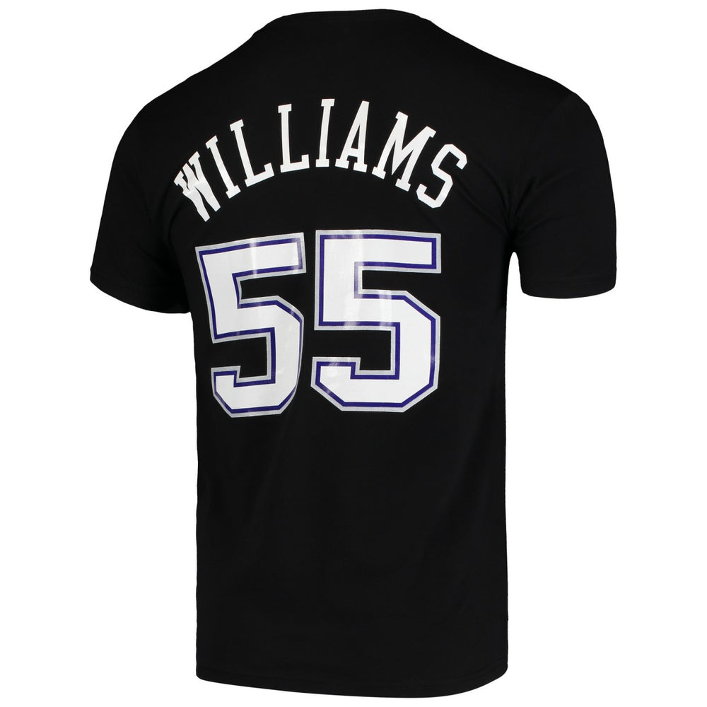 Jason Williams Sacramento Kings Hardwood Classics Team Name & Number T-Shirt Black | Mitchell & Ness