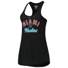 Miami Marlins Soft as a Grape Women's Multi-Count Tri-Blend Tank Top - Black - MLB Lifestyle