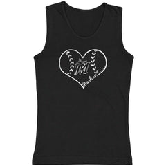 Miami Marlins Soft as a Grape Youth Cotton Tank Top - Black - MLB Online