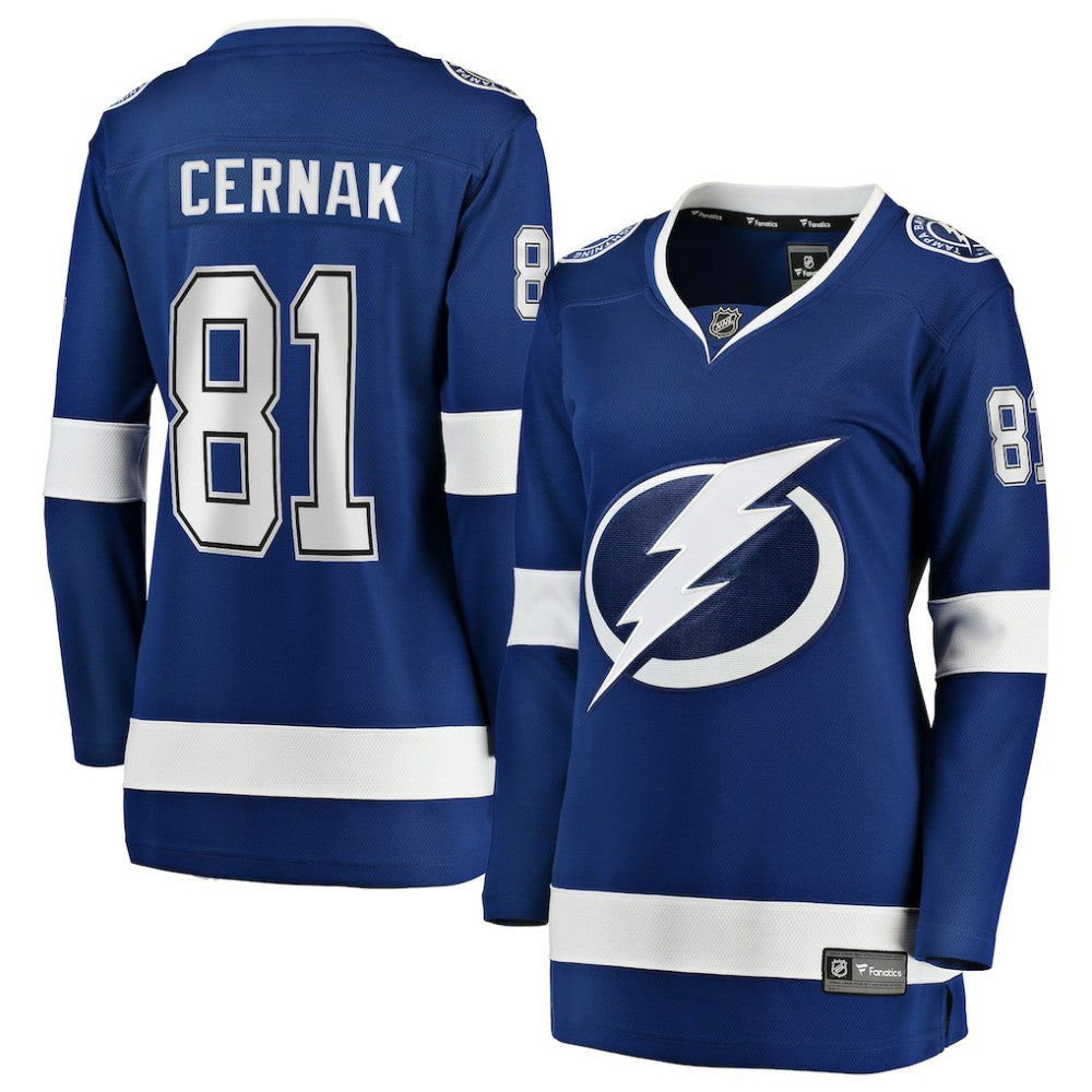 Erik Cernak Tampa Bay Lightning Fanatics Women's Home Breakaway Player Jersey - Blue - NHL 3455513