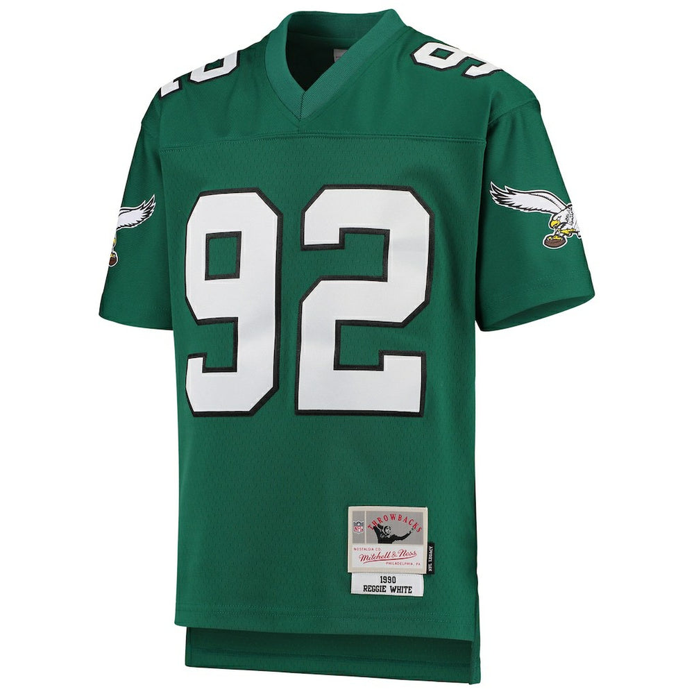 Mitchell & Ness Reggie White Philadelphia Eagles Youth 1990 Legacy Retired Player Jersey Green