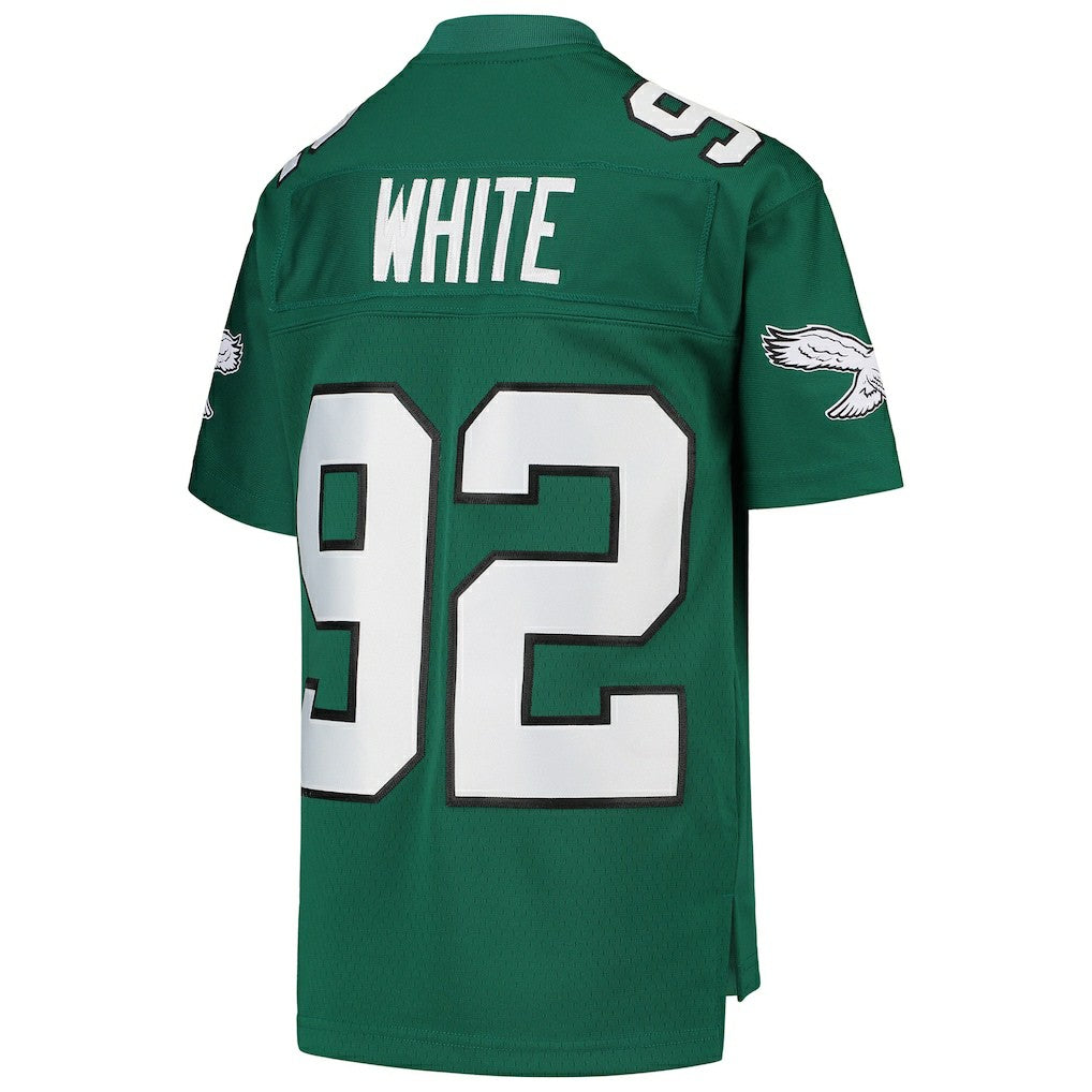 Mitchell & Ness Reggie White Philadelphia Eagles Youth 1990 Legacy Retired Player Jersey Green