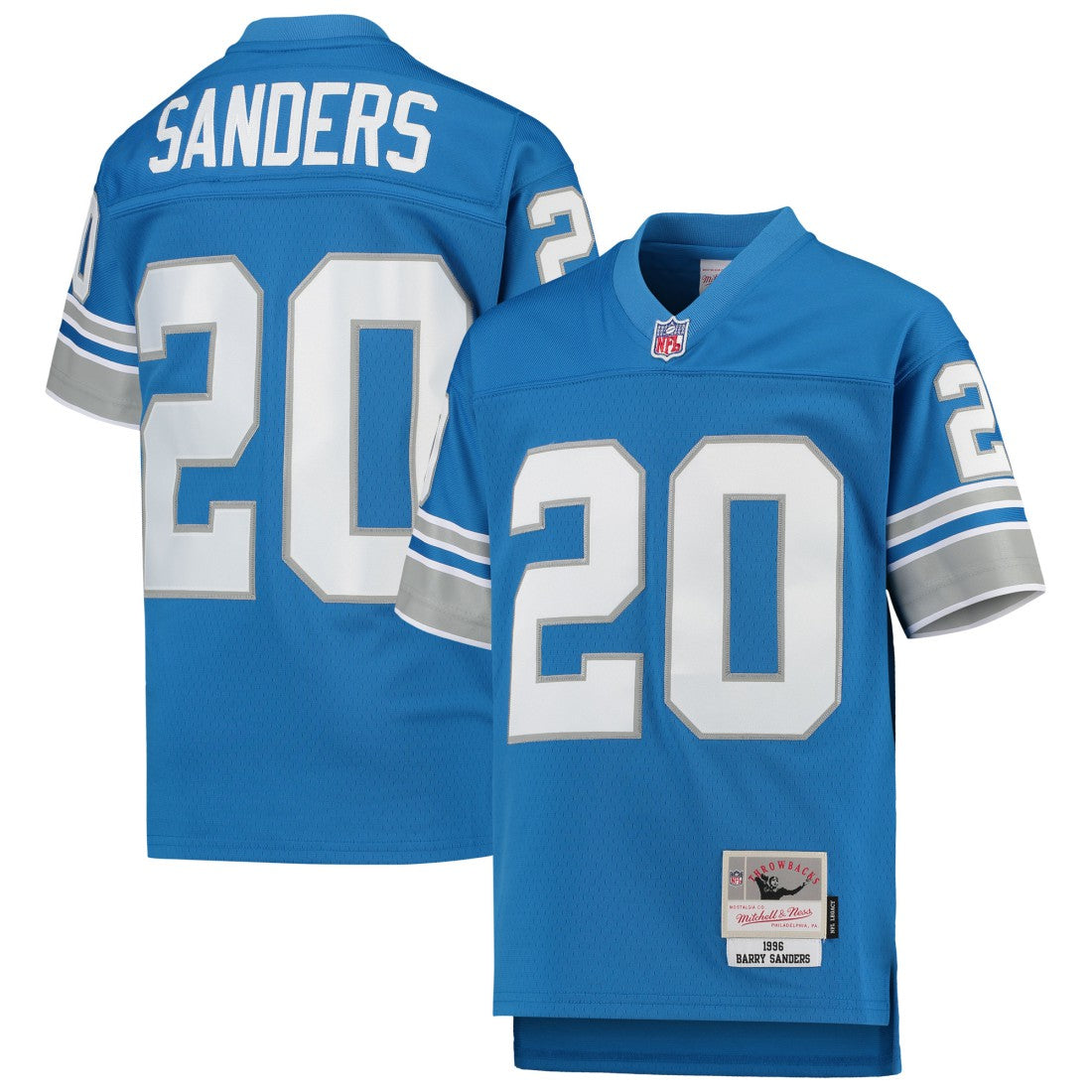 Mitchell & Ness Barry Sanders Detroit Lions Youth 1996 Legacy Retired Player Jersey Blue