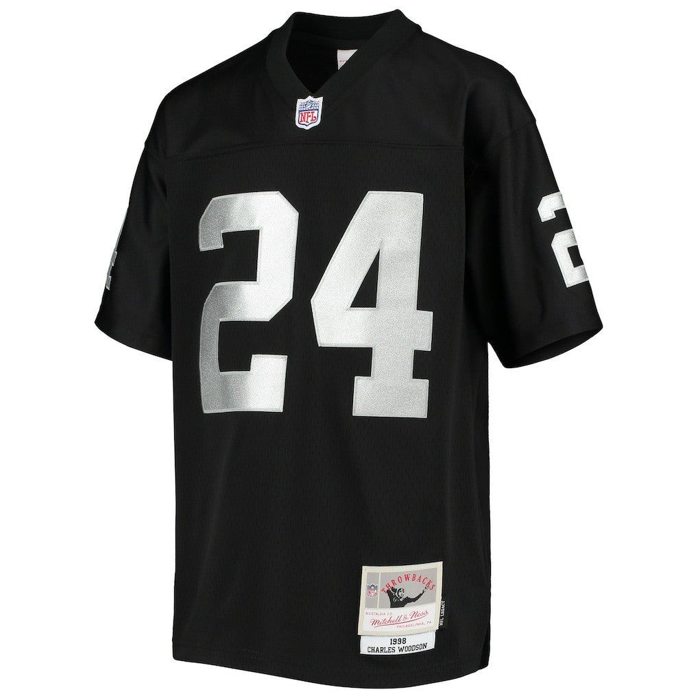 Mitchell & Ness Charles Woodson Las Vegas Raiders Youth 1998 Legacy Retired Player Jersey Black