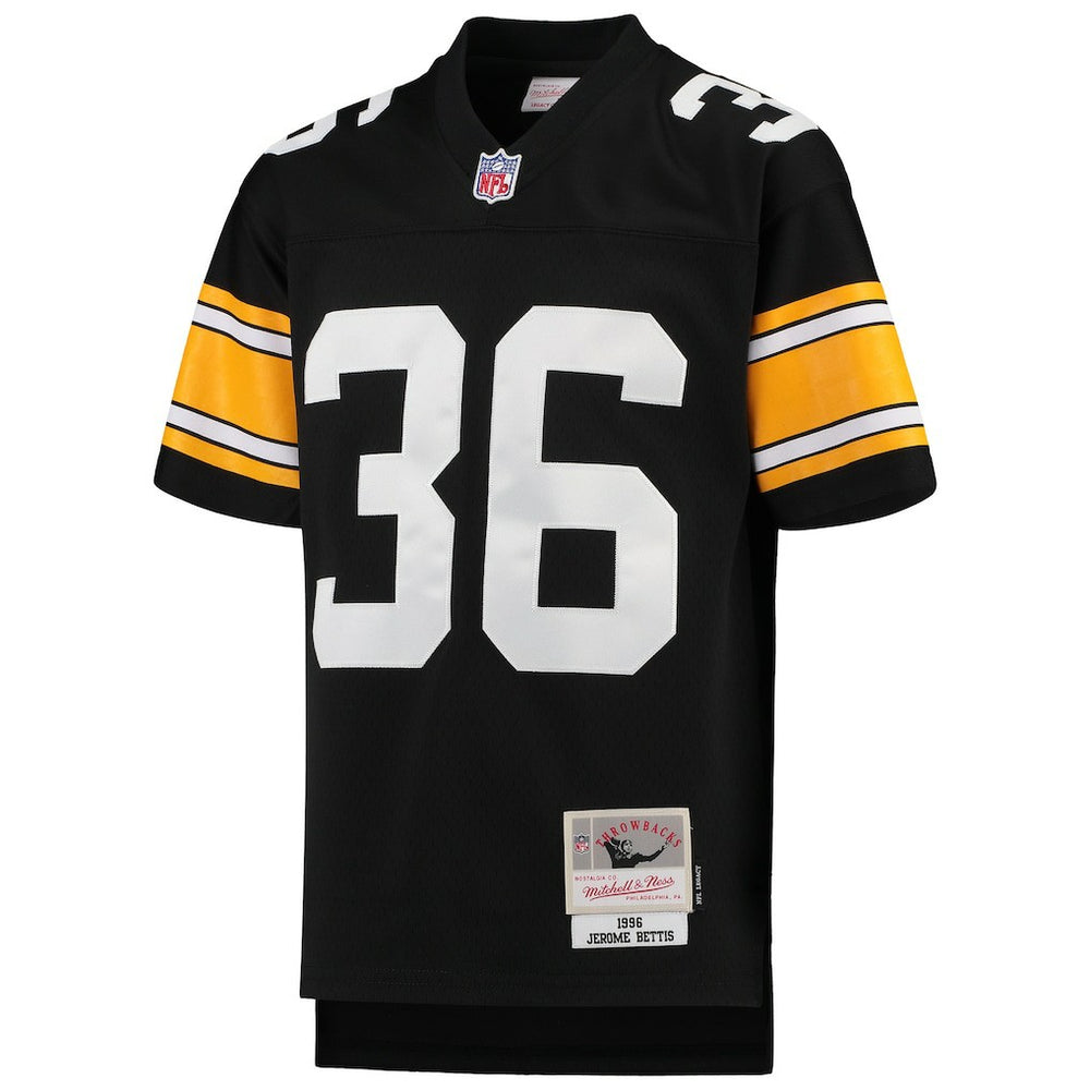 Mitchell & Ness Jerome Bettis Pittsburgh Steelers Youth 1996 Legacy Retired Player Jersey Black