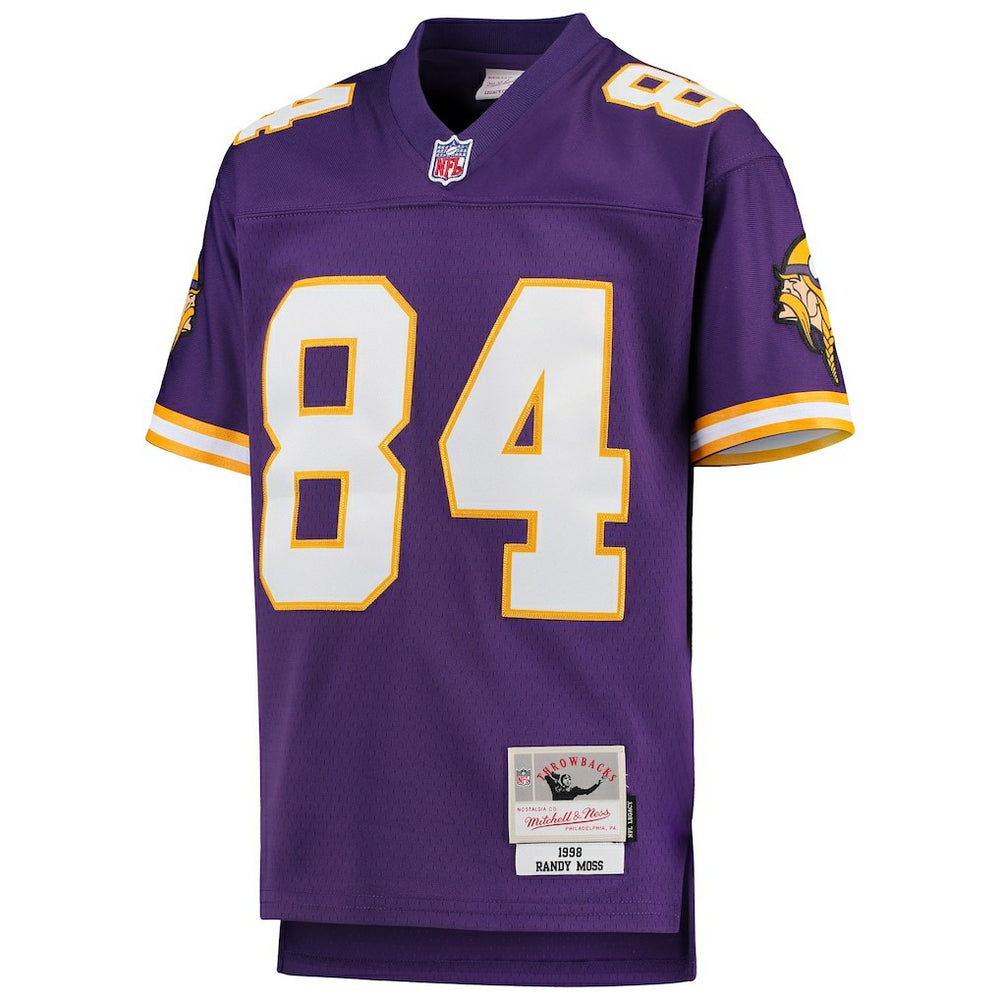 Mitchell & Ness Randy Moss Minnesota Vikings Youth 1998 Legacy Retired Player Jersey Purple