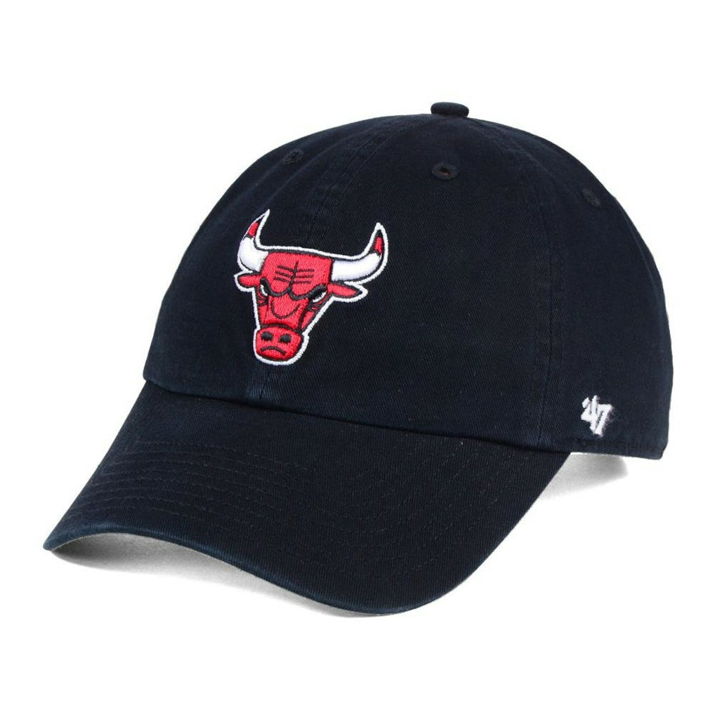 Chicago Bulls '47 Core Logo Clean Up Adjustable Hat Black | 47 brand online