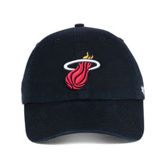 Miami Heat '47 Core Logo Clean Up Adjustable Hat Black | 47 brand