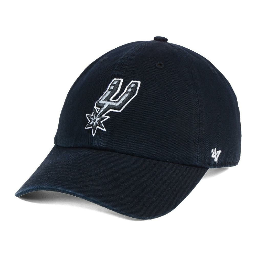 San Antonio Spurs '47 Core Logo Clean Up Adjustable Hat Black | 47 brand