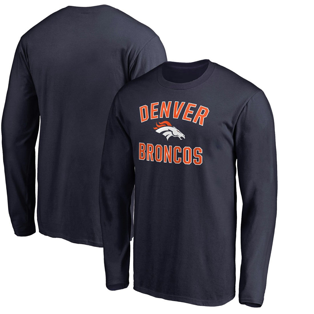 Denver Broncos Victory Arch Long Sleeve T-Shirt Navy