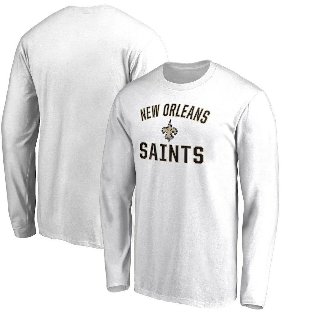 New Orleans Saints Victory Arch Long Sleeve T-Shirt White