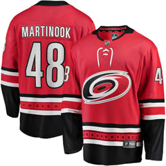Jordan Martinook Carolina Hurricanes Fanatics Alternate Breakaway Player Jersey - Red - NHL 3547168
