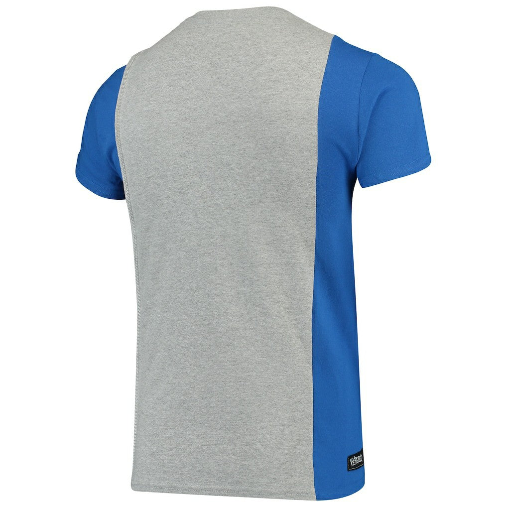 Indianapolis Colts Refried Apparel Sustainable Upcycled Split T-Shirt Gray/Royal
