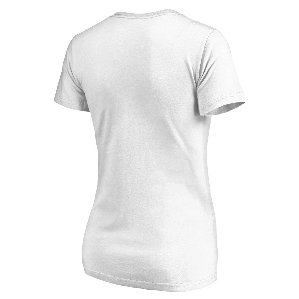 Chicago Bulls Women's Team Pride Wordmark V-Neck T-Shirt White