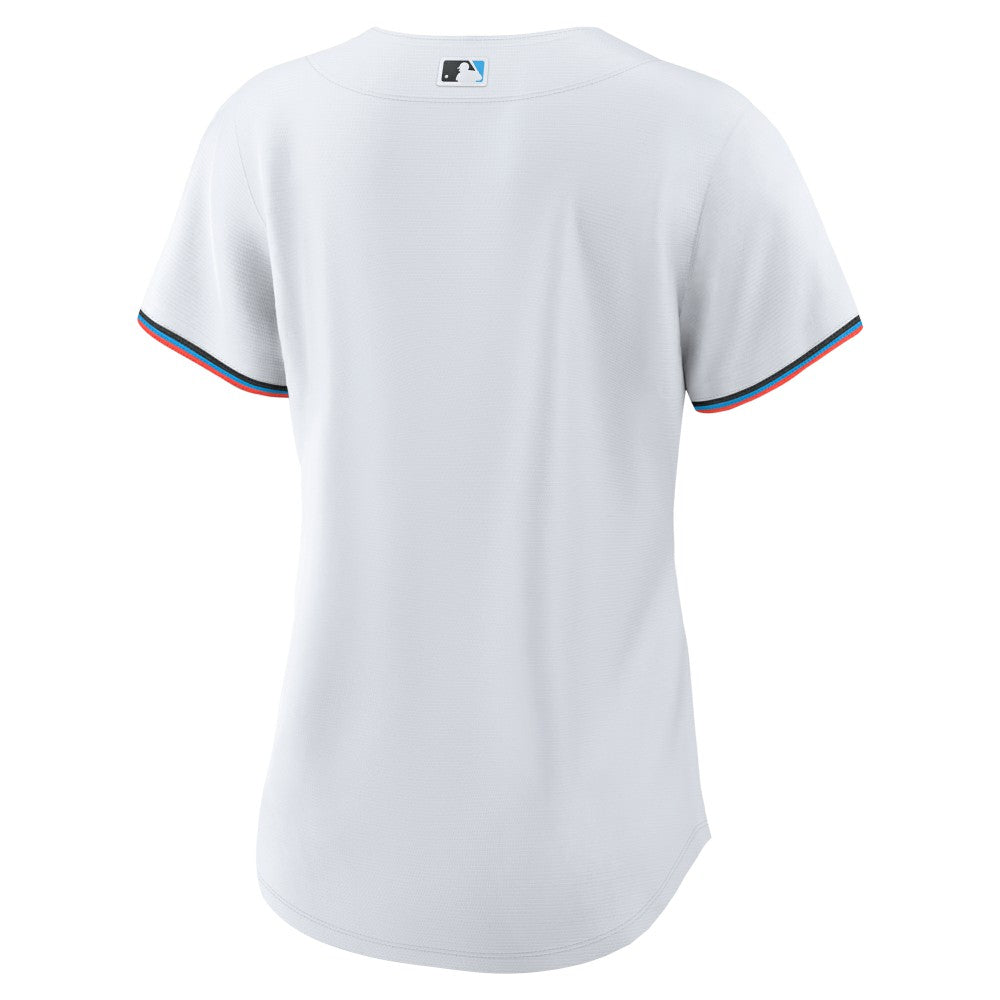 Miami Marlins Nike Women's Replica Team Jersey - White - Nike Discount