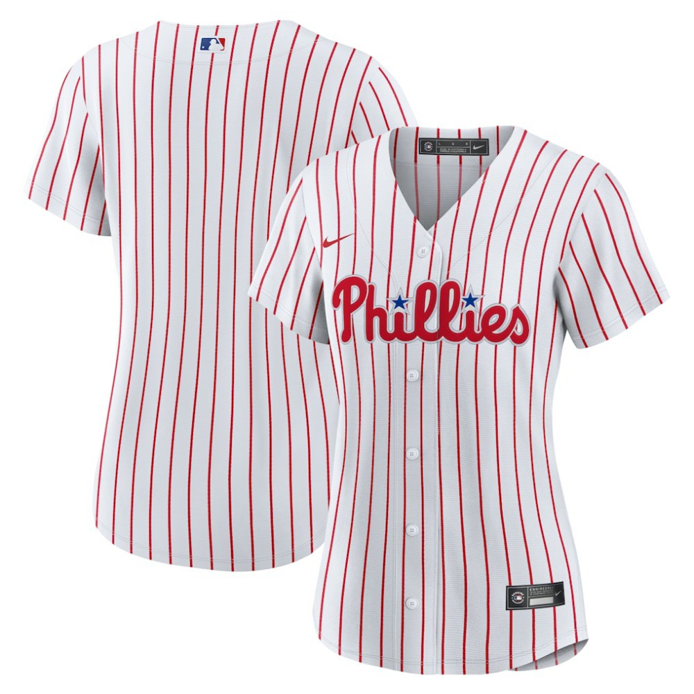 Philadelphia Phillies Nike Women's Home Replica Team Jersey - White - Nike on Sale