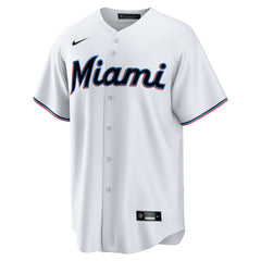 Miami Marlins Nike Home Replica Team Jersey - White - Nike Sale