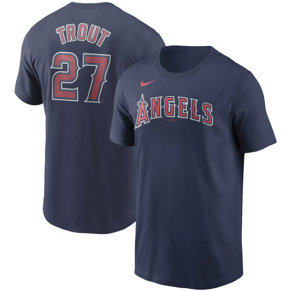 Mike Trout Los Angeles Angels Nike Name & Number T-Shirt - Navy - Nike Online