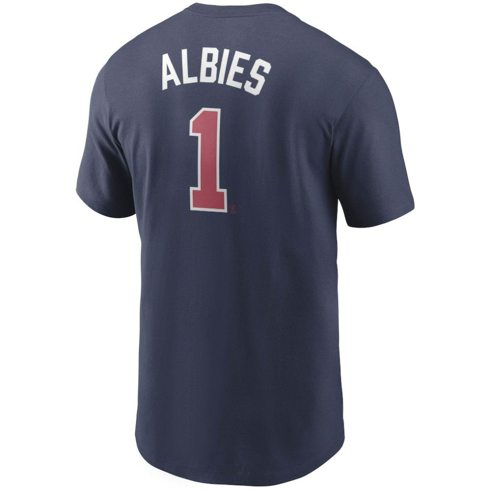Ozzie Albies Atlanta Braves Nike Fuse Name & Number T-Shirt - Navy - Nike Discount