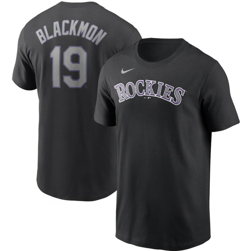 Charlie Blackmon Colorado Rockies Nike Name & Number T-Shirt - Black - Nike Lifestyle