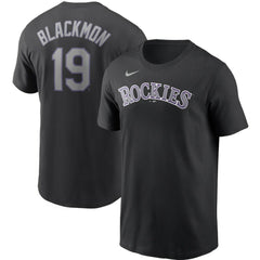 Charlie Blackmon Colorado Rockies Nike Name & Number T-Shirt - Black - Nike Lifestyle