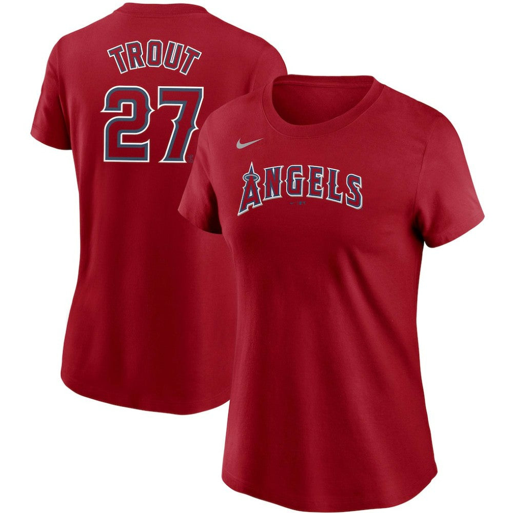 Mike Trout Los Angeles Angels Nike Women's Name & Number T-Shirt - Red - Nike Discount
