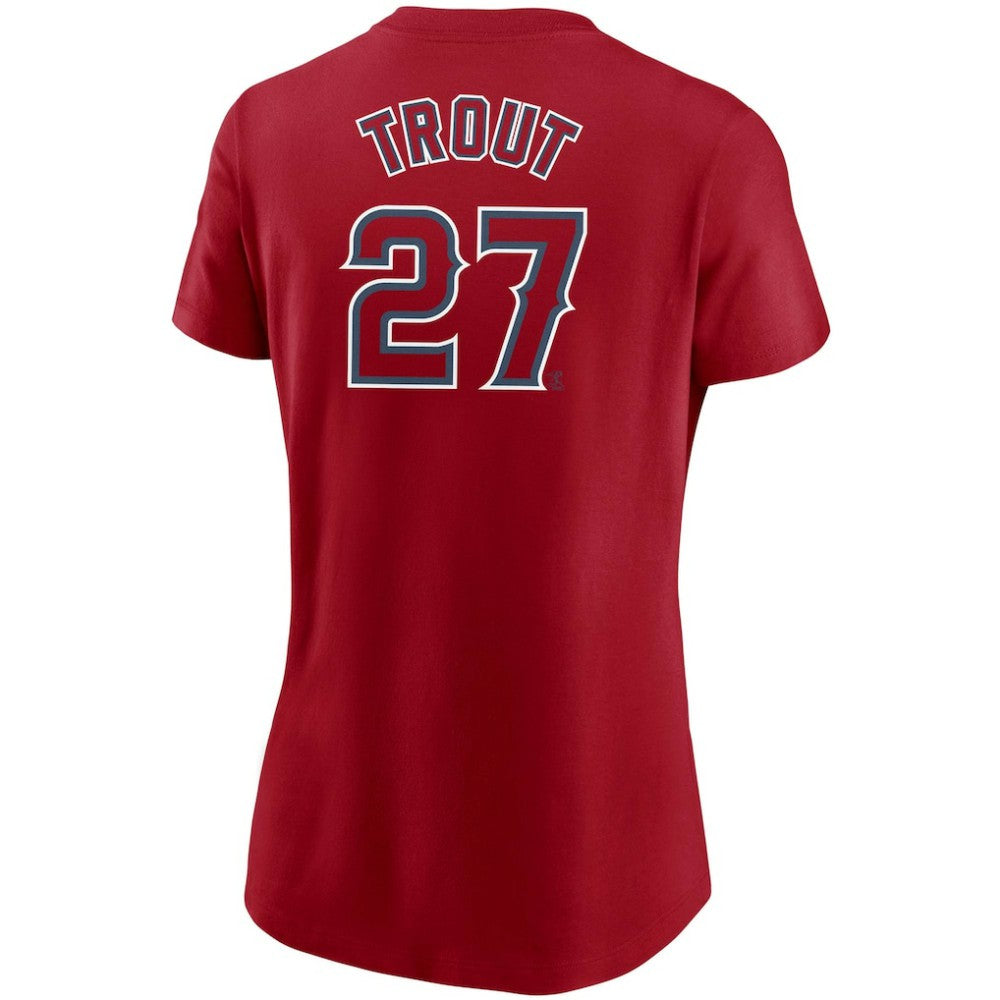Mike Trout Los Angeles Angels Nike Women's Name & Number T-Shirt - Red - Nike Discount