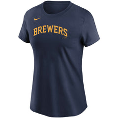 Christian Yelich Milwaukee Brewers Nike Women's Name & Number T-Shirt - Navy - Nike Online