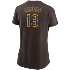 Manny Machado San Diego Padres Nike Women's Name & Number T-Shirt - Brown - Nike Discount