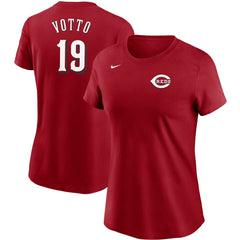Joey Votto Cincinnati Reds Nike Women's Name & Number T-Shirt - Red - Nike Online