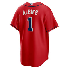 Ozzie Albies Atlanta Braves Nike Alternate 2 Replica Jersey - Red - Nike Lifestyle