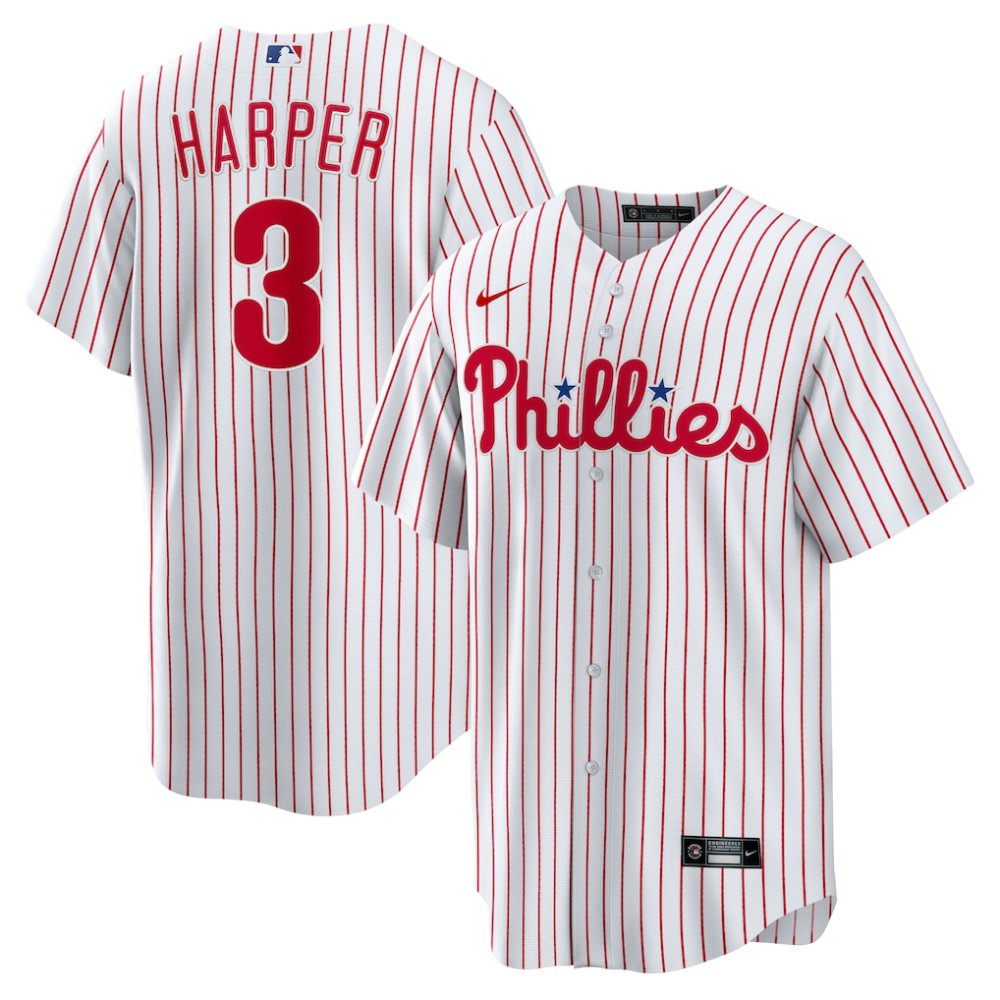 Bryce Harper Philadelphia Phillies Nike Home Replica Player Name Jersey - White - Nike Sale