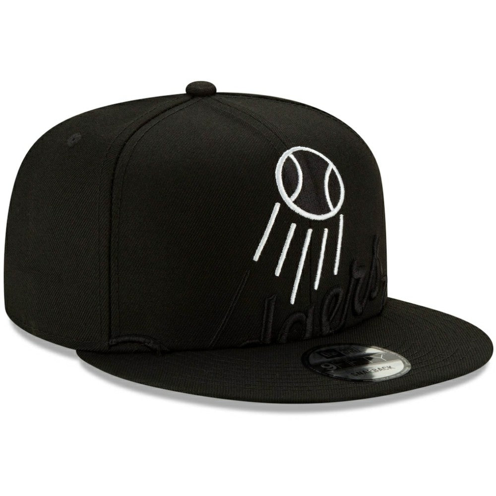 Los Angeles Dodgers New Era Monochrome Logo Elements 9FIFTY Adjustable Snapback Hat - Black - New Era Sale