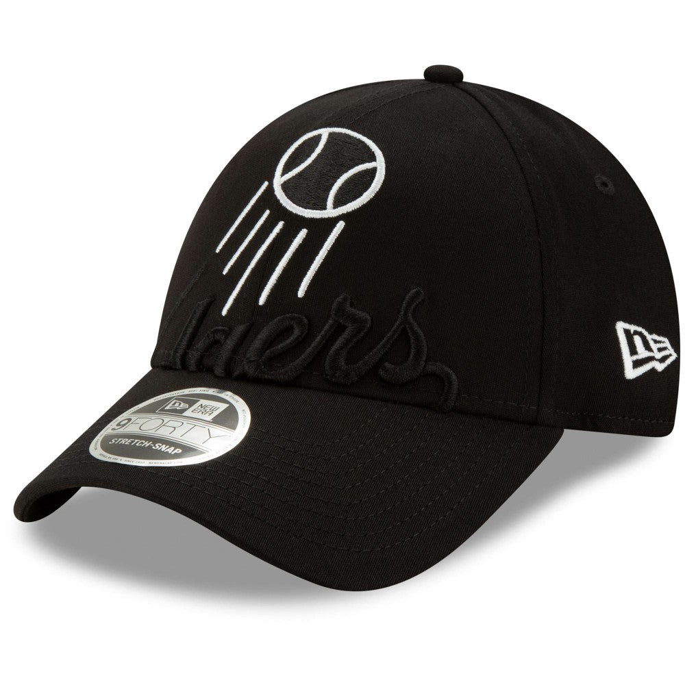 Los Angeles Dodgers New Era Monochrome Logo Elements Stretch Snapback 9FORTY Adjustable Hat - Black - New Era Lifestyle