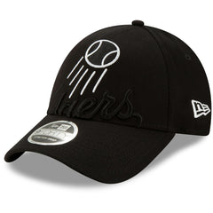 Los Angeles Dodgers New Era Monochrome Logo Elements Stretch Snapback 9FORTY Adjustable Hat - Black - New Era Lifestyle