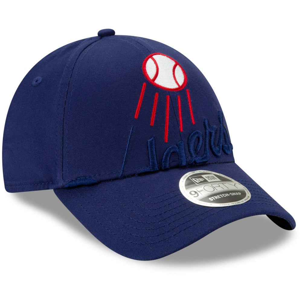 Los Angeles Dodgers New Era Logo Elements Stretch Snapback 9FORTY Adjustable Hat - Royal - New Era on Sale
