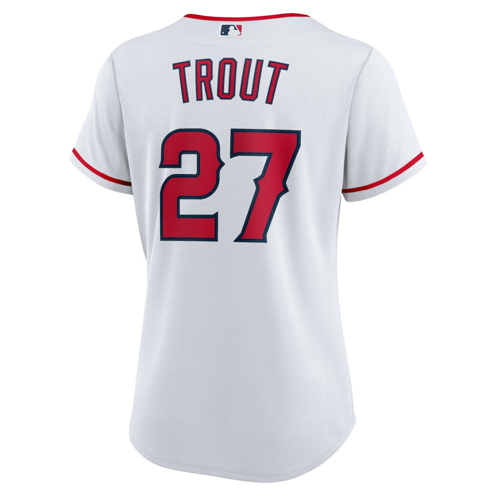 Mike Trout Los Angeles Angels Nike Women's Home Replica Player Jersey - White - Nike Discount