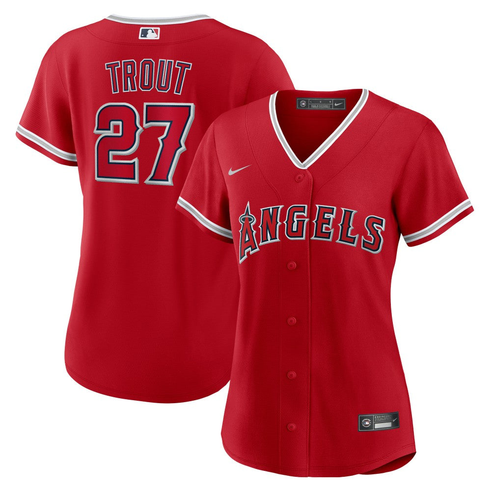 Mike Trout Los Angeles Angels Nike Women's Alternate Replica Player Jersey - Red - Nike Sale