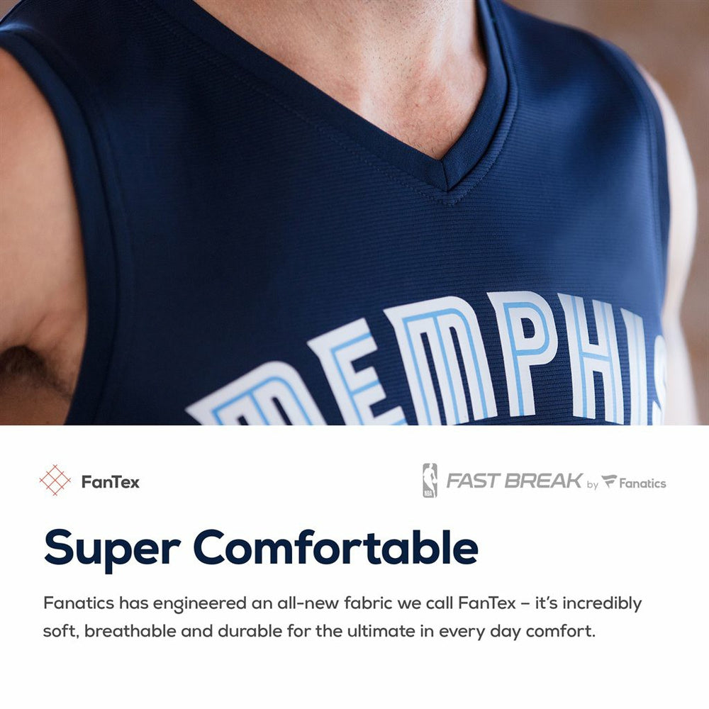 Ja Morant Memphis Grizzlies Replica Fast Break Jersey Navy Icon Edition | Fanatics Lifestyle