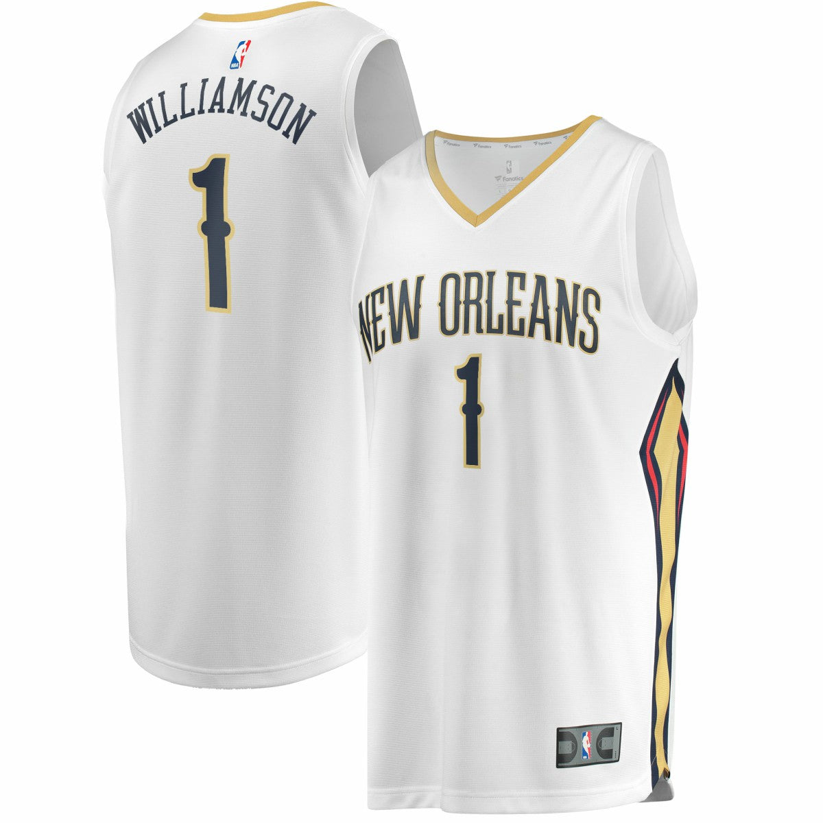 Zion Williamson New Orleans Pelicans Replica Fast Break Jersey White Association Edition | Fanatics