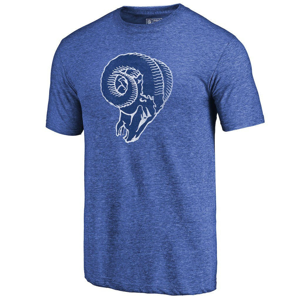 Fanatics Los Angeles Rams Greatest Dad Retro Tri-Blend T-Shirt Heathered Royal