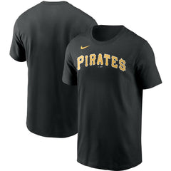 Pittsburgh Pirates Nike Team Wordmark T-Shirt - Black - Nike on Sale