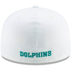 Miami Dolphins New Era Historic Omaha 59FIFTY Fitted Hat White