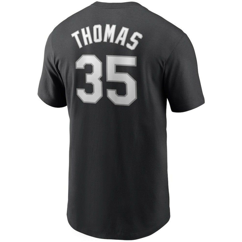 Frank Thomas Chicago White Sox Nike Cooperstown Collection Name & Number T-Shirt - Black - Nike on Sale