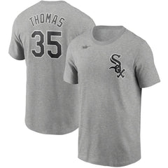 Frank Thomas Chicago White Sox Nike Cooperstown Collection Name & Number T-Shirt - Heathered Gray - Nike Sale